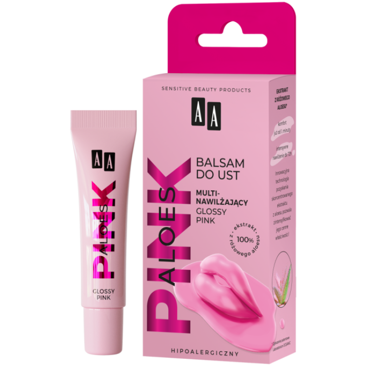 AA PINK ALOE VERA Multihydrating Lip Balm glossy pink, 10g
