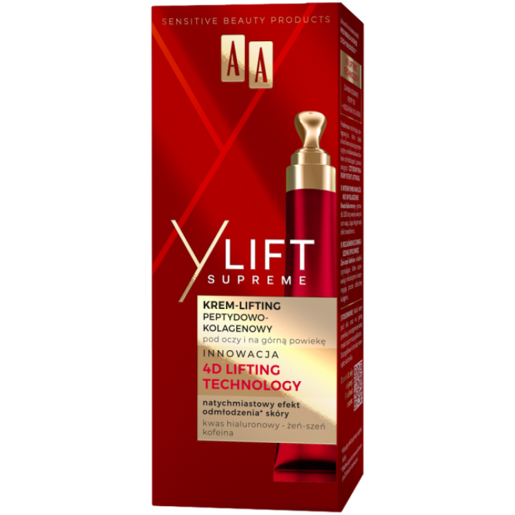 AA Y LIFT SUPREME Peptide-collagen lifting under eye and upper eyelid cream 15ml