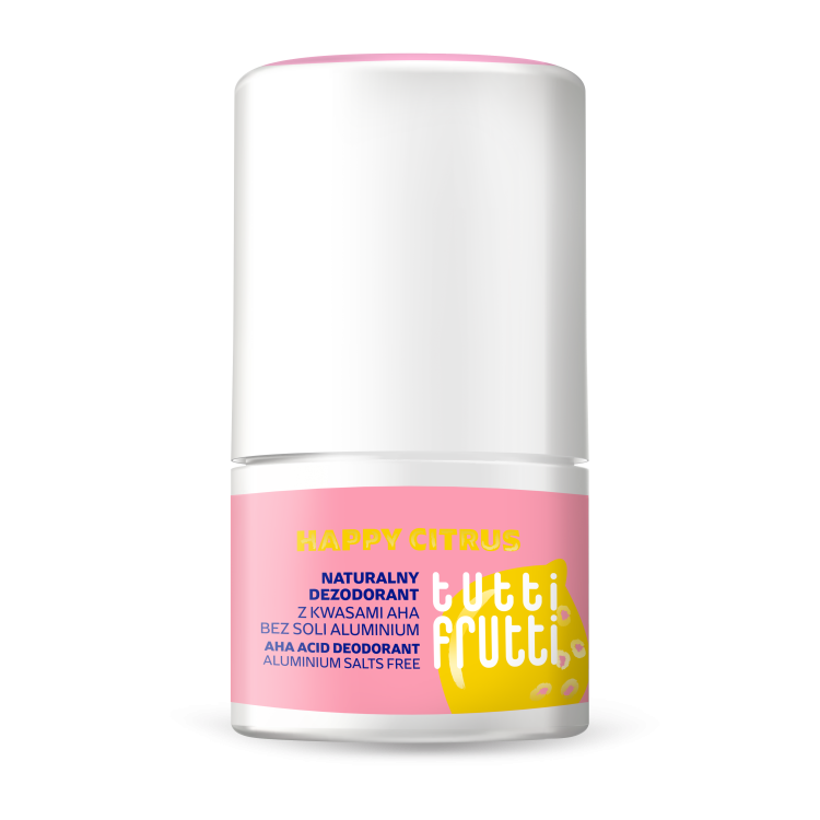 Farmona Tutti Frutti HAPPY CITRUS Natural Deodorant with AHA Acid - Aluminium Salts Free 50ml Farmona Tutti Frutti HAPPY CITRUS Natural Deodorant with AHA Acid - Aluminium Salts Free 50ml
