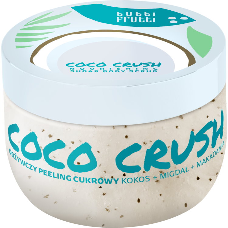 Farmona Tutti Frutti Coco Crush Nourishing Sugar Peeling - Coconut + Almond + Macadamia 300g Farmona Tutti Frutti Coco Crush Nourishing Sugar Peeling - Coconut + Almond + Macadamia 300g