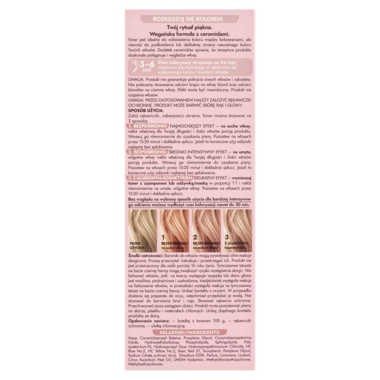 JOANNA ULTRA COLOR HAIR TONER Strawberry latte 100 g JOANNA ULTRA COLOR HAIR TONER Strawberry latte 100 g