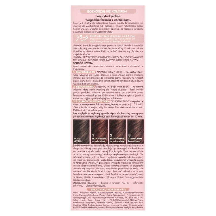 JOANNA ULTRA COLOR HAIR TONER Cinnamon chocolate 100 g JOANNA ULTRA COLOR HAIR TONER Cinnamon chocolate 100 g