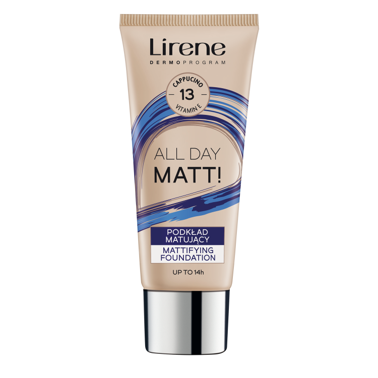 LIRENE ALL DAY MATT! Mattifying Foundation -  Cappuccino 13 30ML