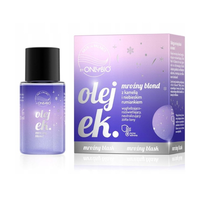 ONLYBIO HAIR IN BALANCE Frosty hair oil for cool blondes, 20 ml 