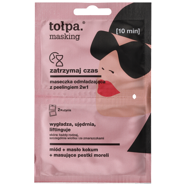 TOLPA MASKING STOP TIME 2-in-1 rejuvenating mask with peeling, 2x5 ml