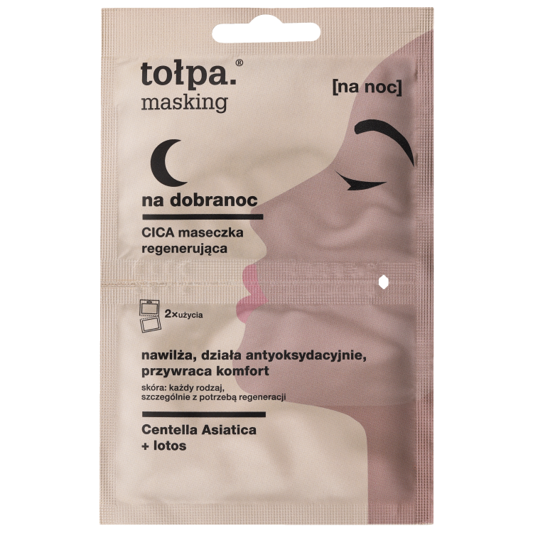 TOLPA MASKING GOOD NIGHT Cica regenerating mask, 2x5 ml TOLPA MASKING GOOD NIGHT Cica regenerating mask, 2x5 ml