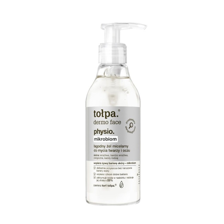 TOLPA DERMO FACE PHYSIO MIKROBIOM gentle micellar gel for cleansing the face and eyes, 195 ml TOLPA DERMO FACE PHYSIO MIKROBIOM gentle micellar gel for cleansing the face and eyes, 195 ml