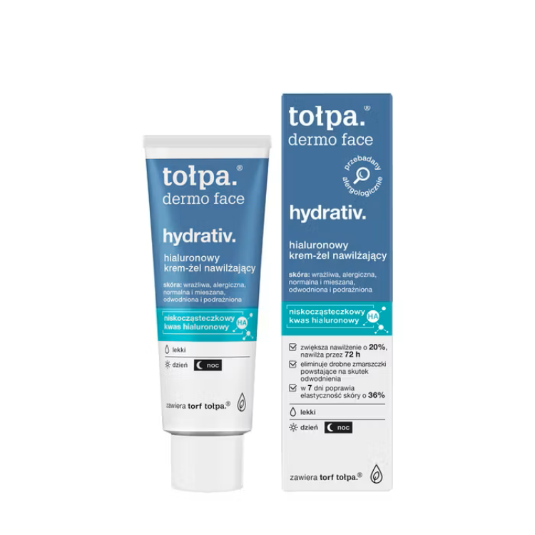 TOLPA DERMO FACE HYDRATIV Hyaluronic moisturising cream‑gel, lightweight, day/night 40ml